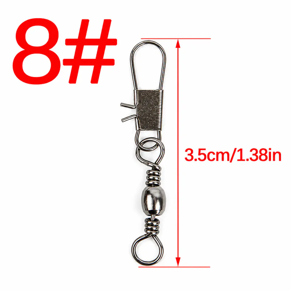 Pack 25 Unidades Destorcedores Pesca N8 Conector Señuelos 1