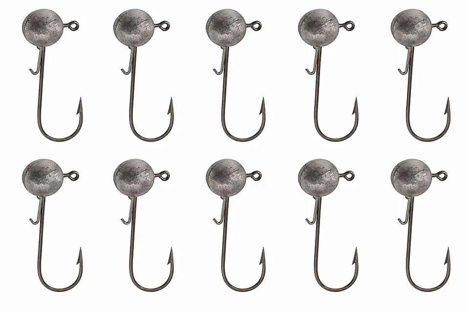 Pack X10 Anzuelos Cabeza Plomada 2grs Para Señuelos Pesca 3