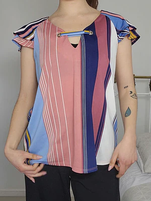 Blusa Rosado, Azul · T-XL · AB0283