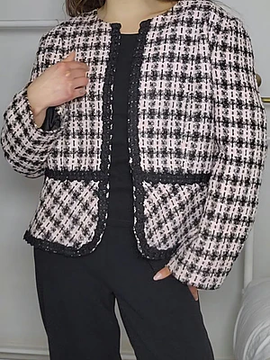 Blazer Rosado, Negro · T-XL · AB0942
