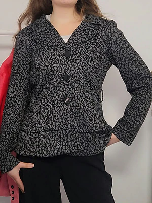 Blazer Negro, Gris · T-S · AB0953