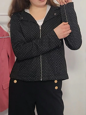 Blazer Negro, Blanco · T-M · AB0950