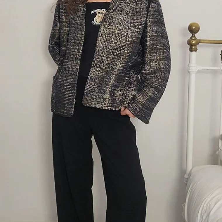 Blazer Negro, Lila · T-2XL · AB0976 1