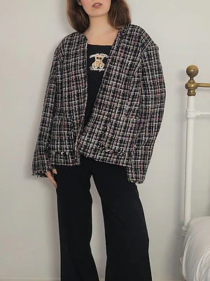 Blazer Negro, Rosado · T-2XL · AB0978