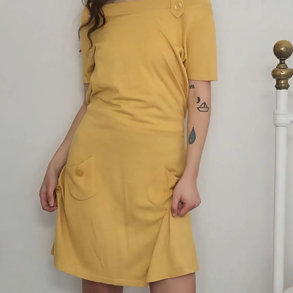 Vestido Amarillo · T-L · AB0998 1