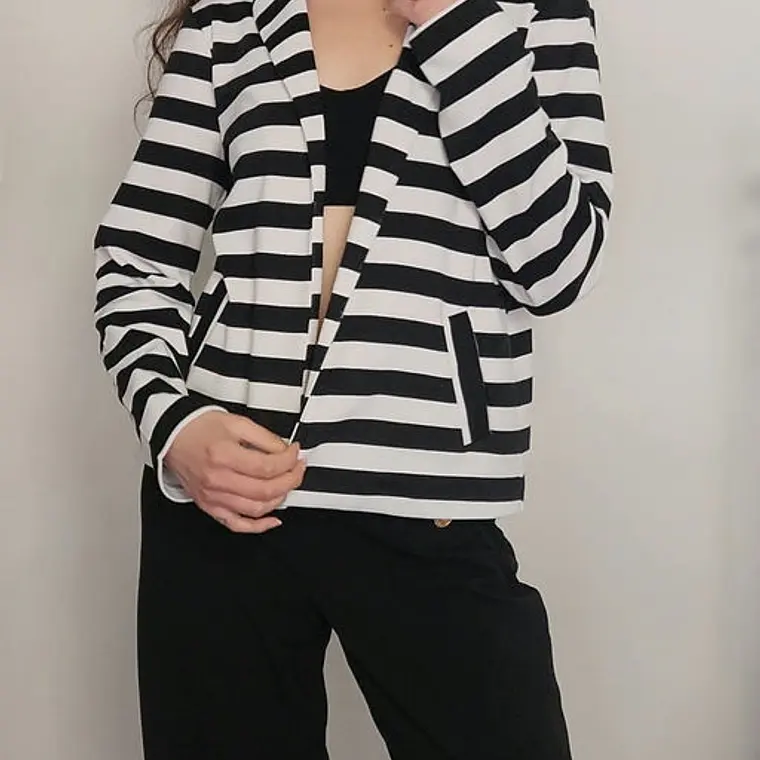 Blazer Negro, Blanco · T-XL · AB1003 1
