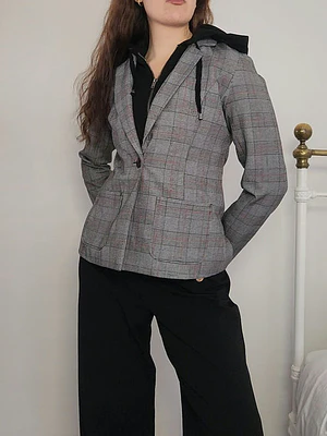 Blazer Gris, Negro · T-S · AB1042