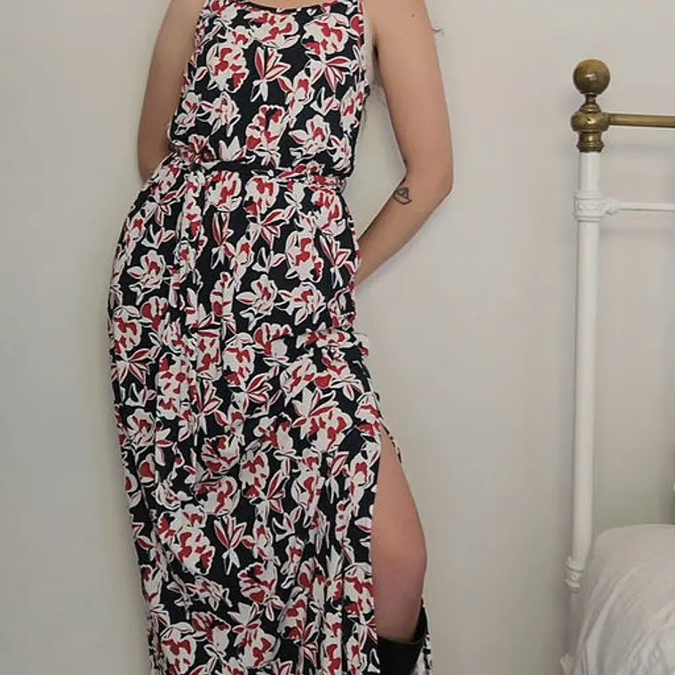 Vestido Azul, Rojo · T-S · AB0389 1