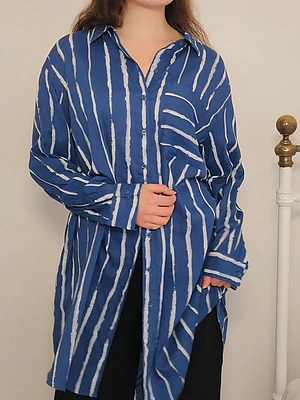 Blusón Azul, Blanco · T-2XL · AB1063