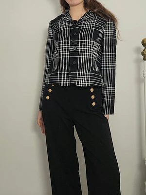Blazer Negro, Blanco · T-S · AB1091