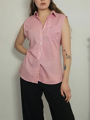 Blusa Rojo, Blanco · T-M · AB1098