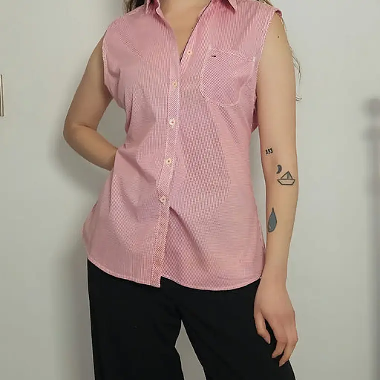 Blusa Rojo, Blanco · T-M · AB1098 1