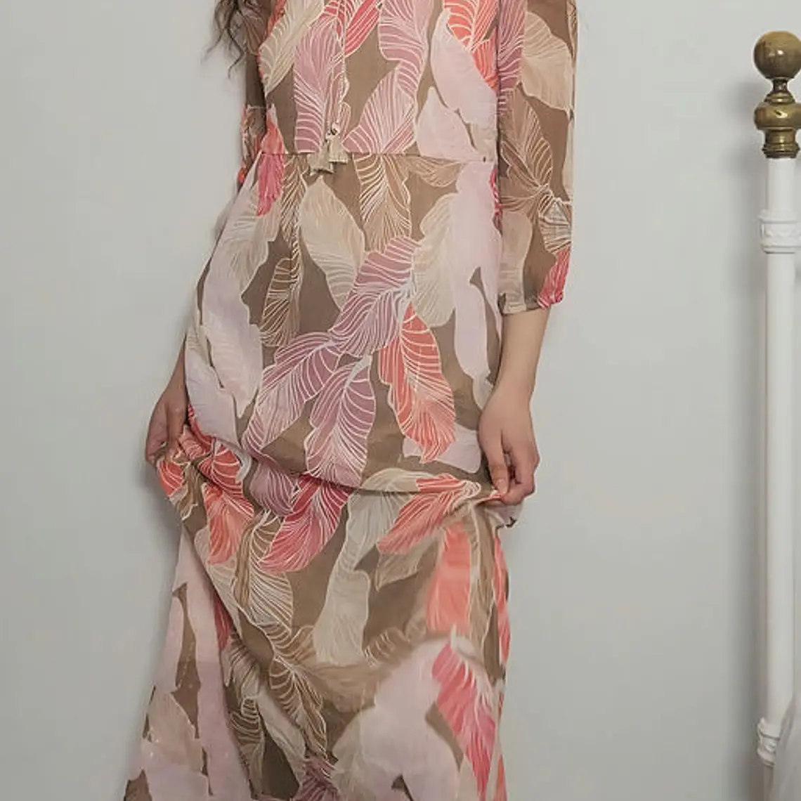 Vestido Beige, Rosado · T-S · AB1106 1