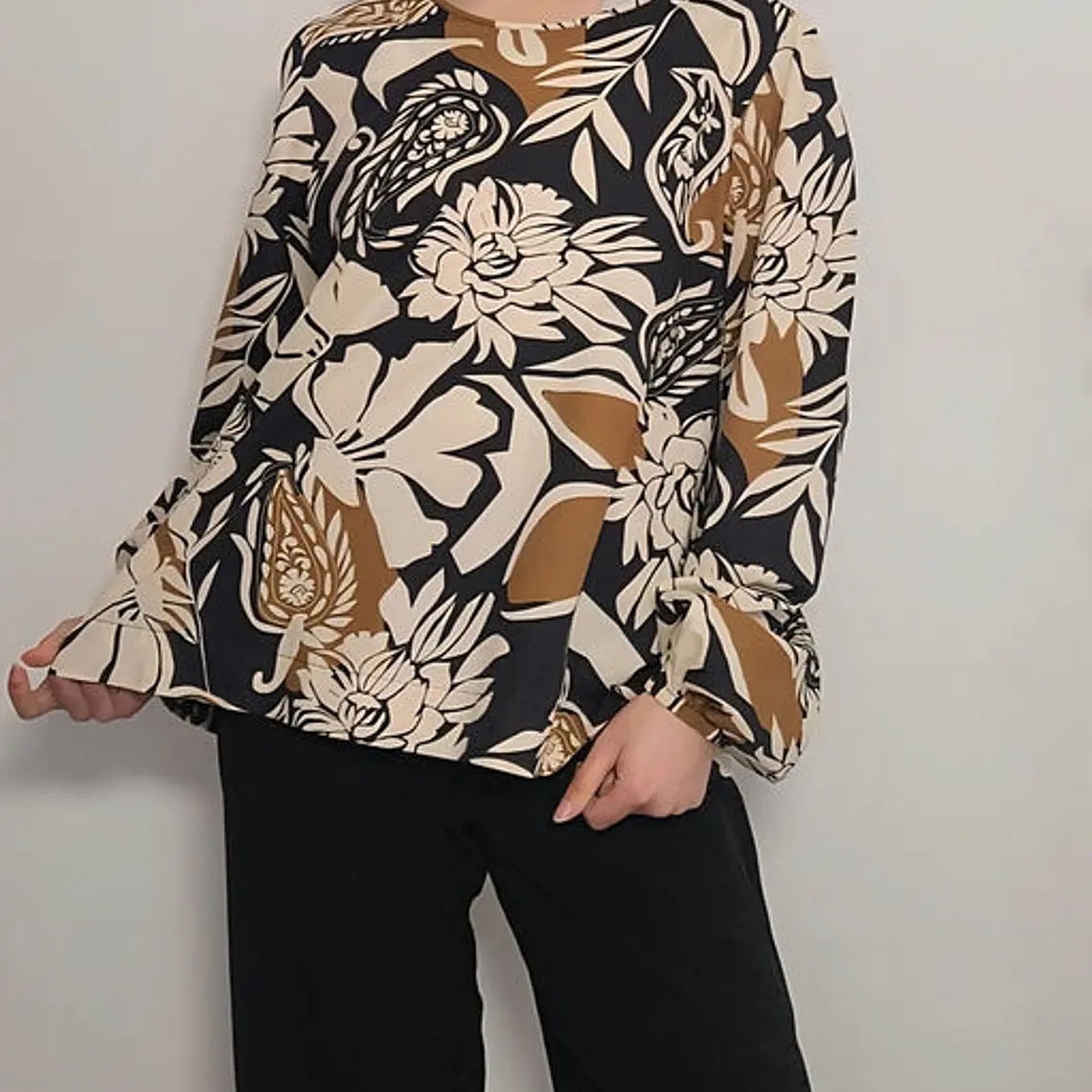 Blusa Negro, Beige · T-2XL · AB1110 1