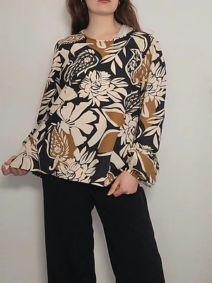 Blusa Negro, Beige · T-2XL · AB1110