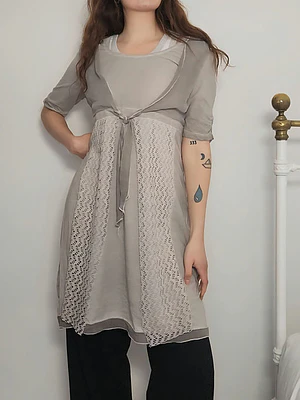 Vestido Gris · T-L · AB1125