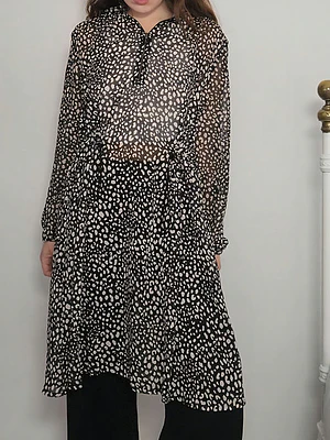 Vestido Negro, Beige · T-XL · AB1126