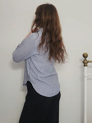 Blusa Azul, Blanco · T-M · AB1130