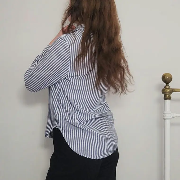 Blusa Azul, Blanco · T-M · AB1130 1