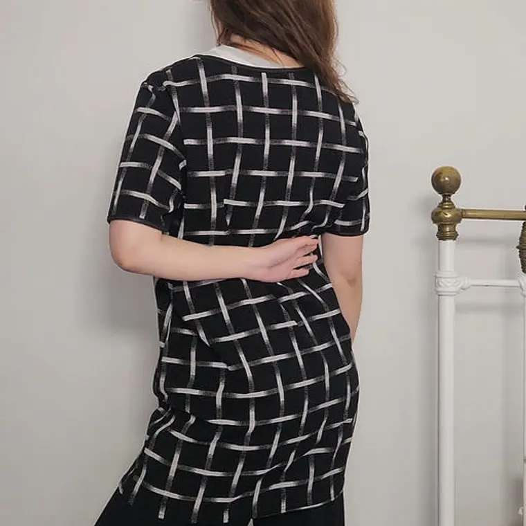 Vestido Negro, Blanco · T-L · AB1124 1