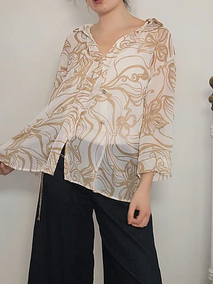 Blusa Café, Beige · T-2XL · AB1153