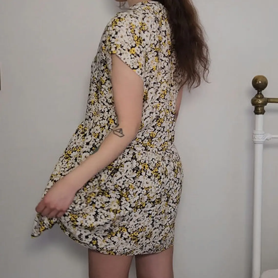 Vestido Blanco, Amarillo · T-M · AB1166 2