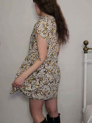 Vestido Blanco, Amarillo · T-M · AB1166