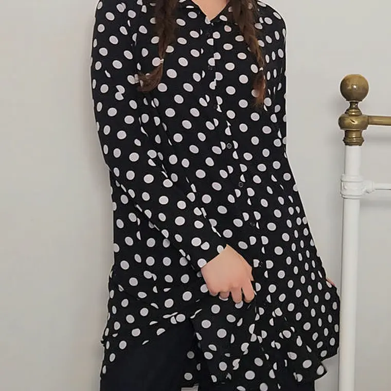 Blusón Negro, Blanco · T-2XL · AB1184 1
