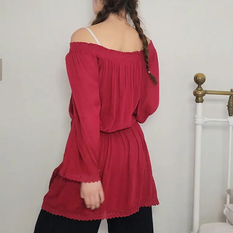 Vestido Burdeo · T-L · AB1194 1