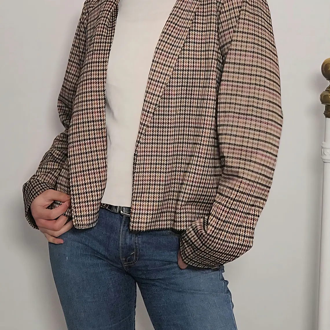 Blazer Beige, Burdeo · T-XL · AB1136 2