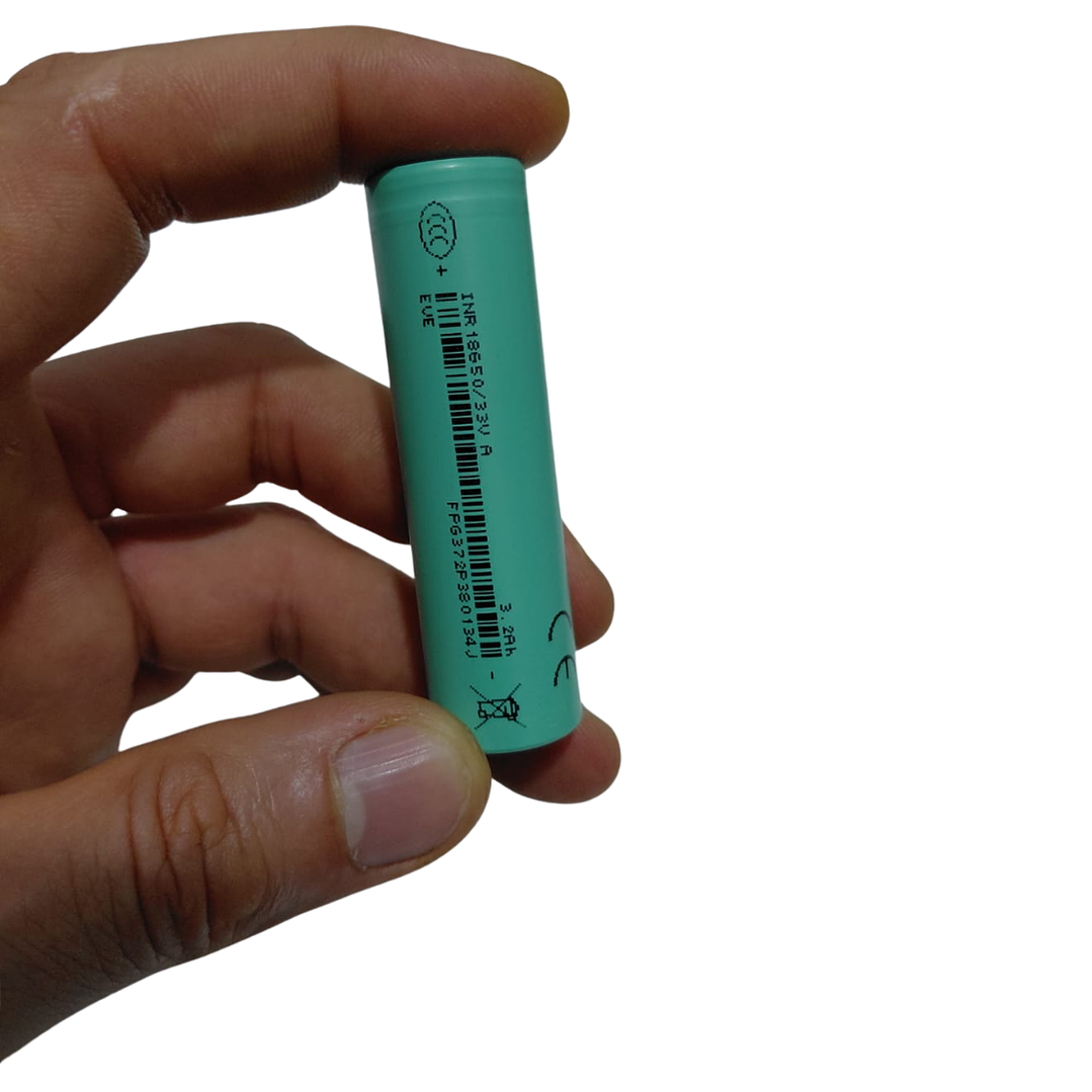 Batería 18650 EVE INR18650/33V A – 3200 mAh 3.7 V Recargable Li-ion Flat Top (Sin Ensamblar) 5