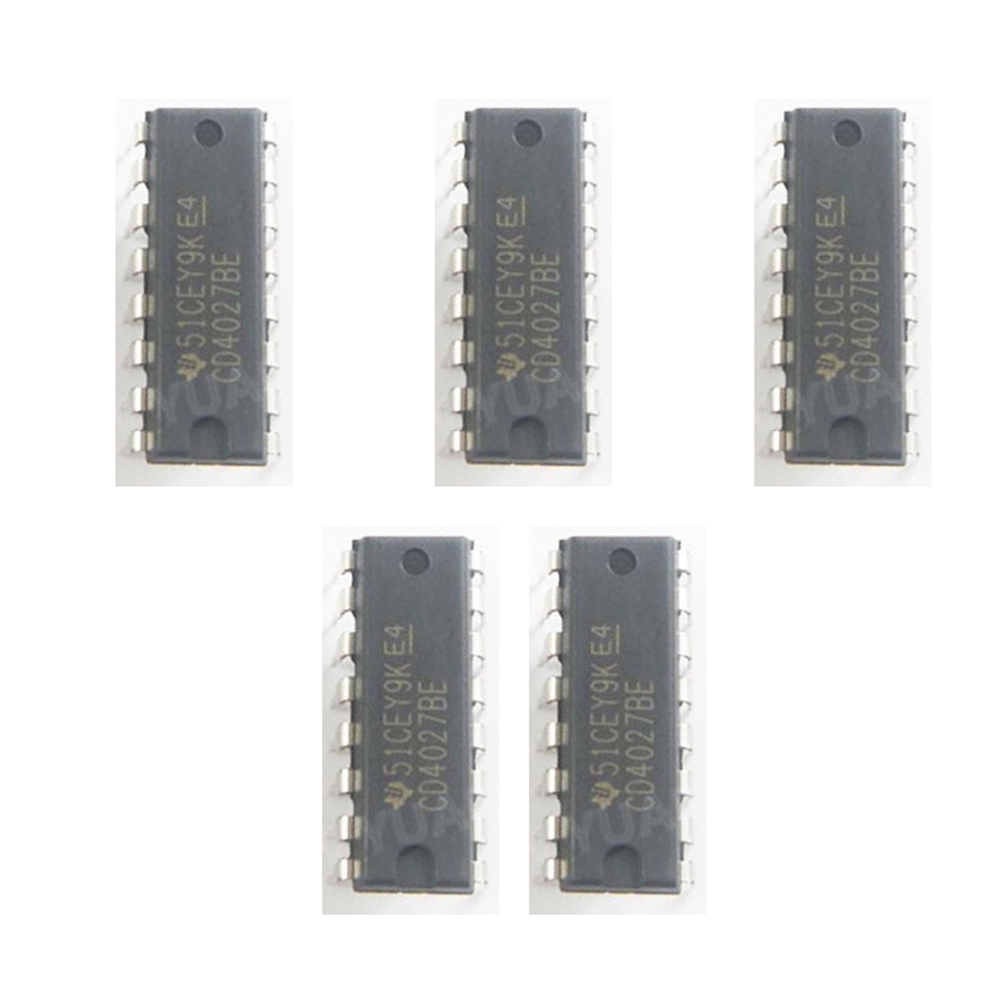 Pack x5 CD4027BE – Circuito Integrado Flip-Flop J-K Dual DIP16 | Electrónica Digital 1