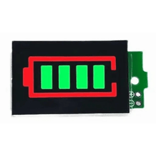 Indicador de Batería Litio 1S a 8S LED Verde 3–34V Medidor Nivel de Carga Li-ion