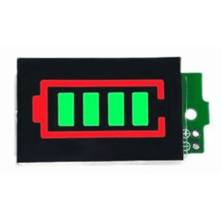 Indicador de Batería Litio 1S a 8S LED Verde 3–34V Medidor Nivel de Carga Li-ion 1