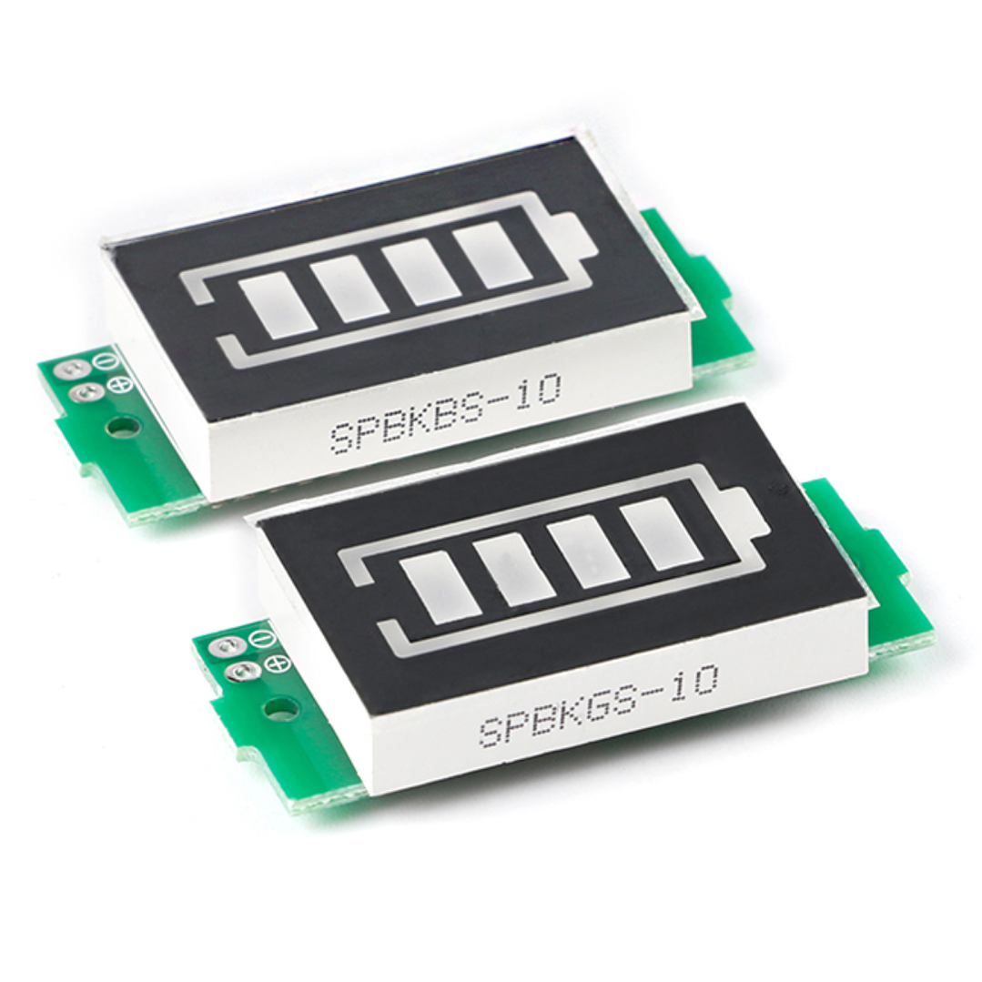 Indicador de Batería Litio 1S a 8S LED Verde 3–34V Medidor Nivel de Carga Li-ion 4