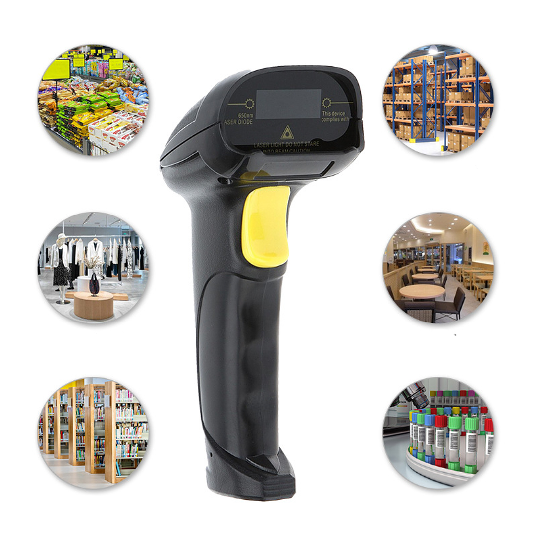 Lector de Código de Barras Inalámbrico 1D YHD-8200LW USB 2.4G 2