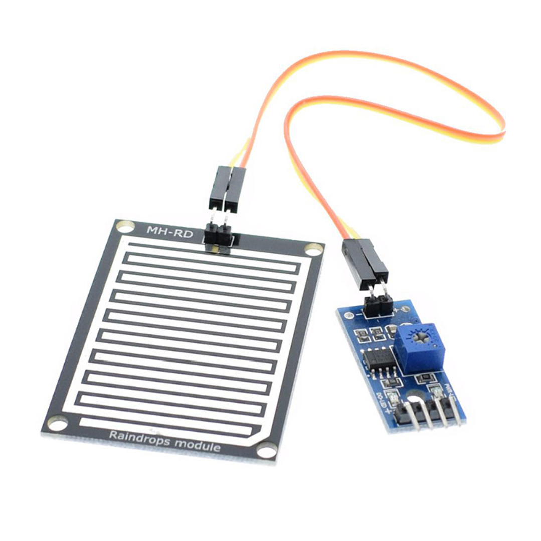 Módulo Sensor de Lluvia Gotas de Agua con Salida Analógica y Digital LM393 3.3V–5V 2