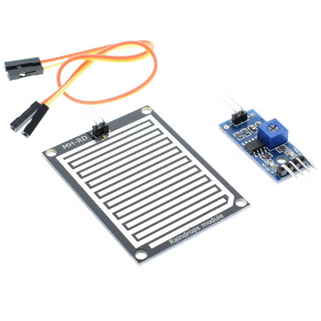 Módulo Sensor de Lluvia Gotas de Agua con Salida Analógica y Digital LM393 3.3V–5V 1