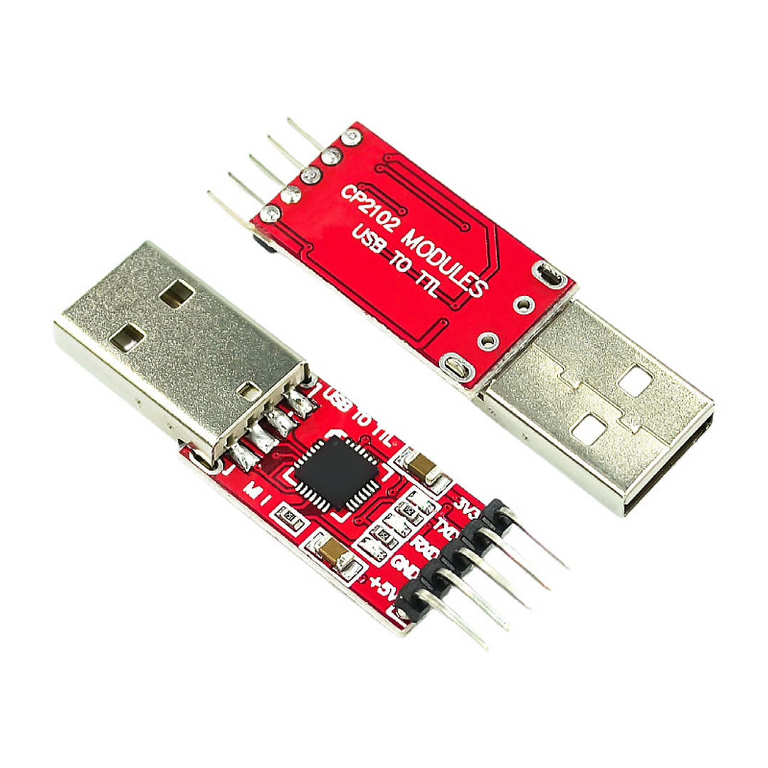 USB a TTL CP2102 Placa Roja con Cable Convertidor Serial UART 3.3V 5V 1