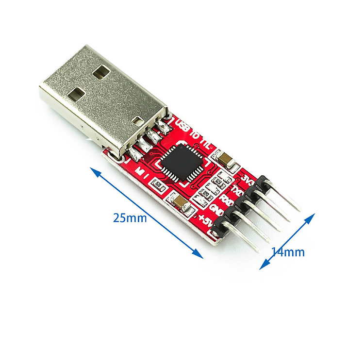 USB a TTL CP2102 Placa Roja con Cable Convertidor Serial UART 3.3V 5V 2