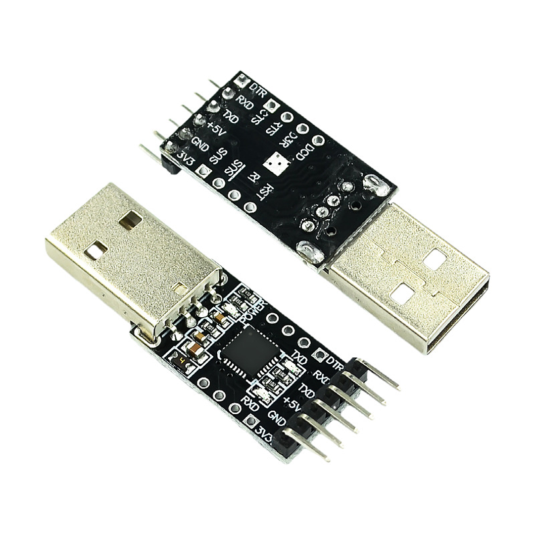 USB a TTL CP2102 Placa Negra con Cable Convertidor Serial UART 3.3V 5V 1