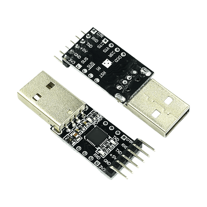 USB a TTL CP2102 Placa Negra con Cable Convertidor Serial UART 3.3V 5V 1