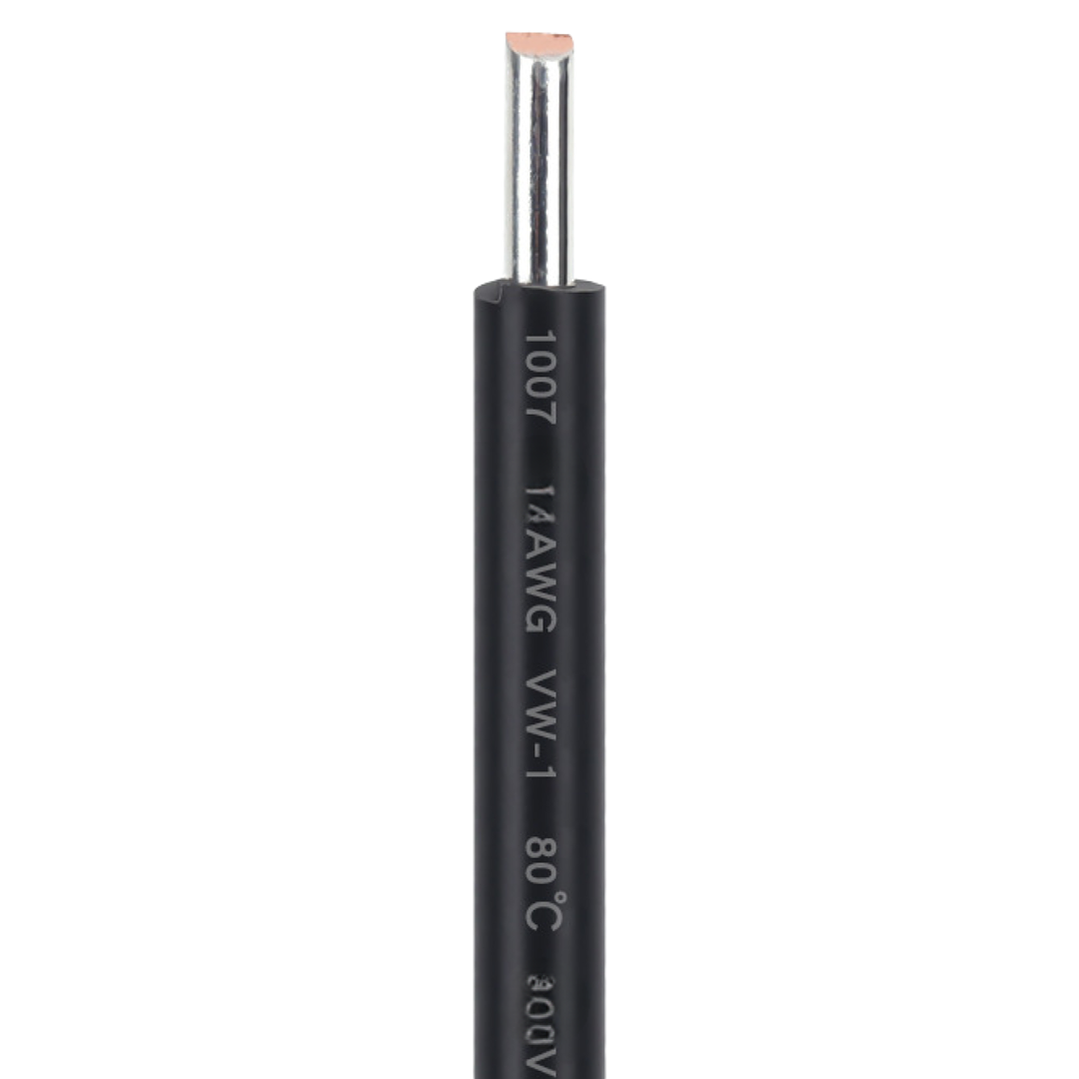 Cable Eléctrico PVC 22 AWG Negro Rollo 295 m Cobre Estañado 10