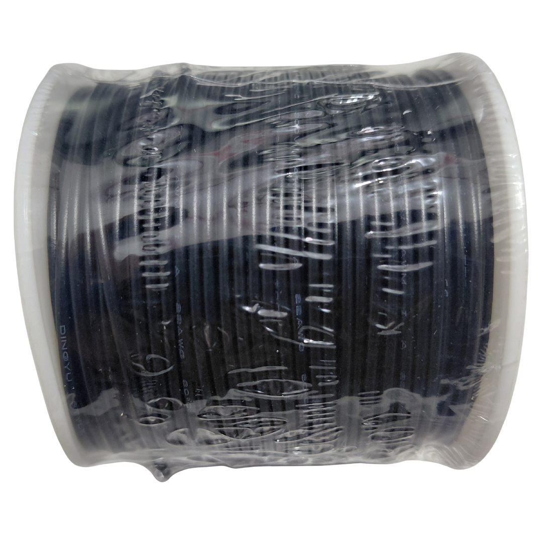 Cable Eléctrico PVC 1007 22AWG Negro Cobre Estañado Rollo 50 m 300V 3