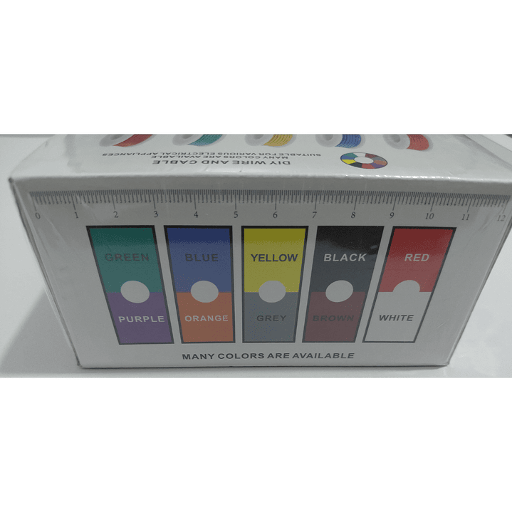 Cable Eléctrico 1007 PVC 26 AWG Kit 5 Colores – 100 m Total – Cobre Estañado 300V 2