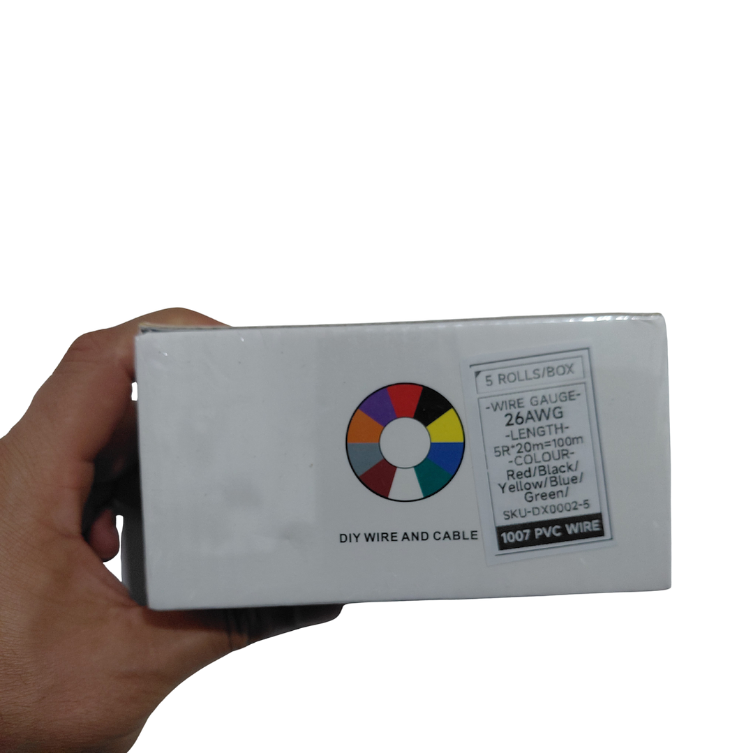 Cable Eléctrico 1007 PVC 26 AWG Kit 5 Colores – 100 m Total – Cobre Estañado 300V 3