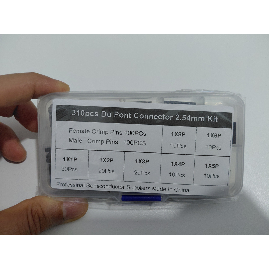Kit 310 Piezas Conectores Dupont 2.54 mm Macho Hembra para Arduino Raspberry Pi Terminales Jumper Wire 2