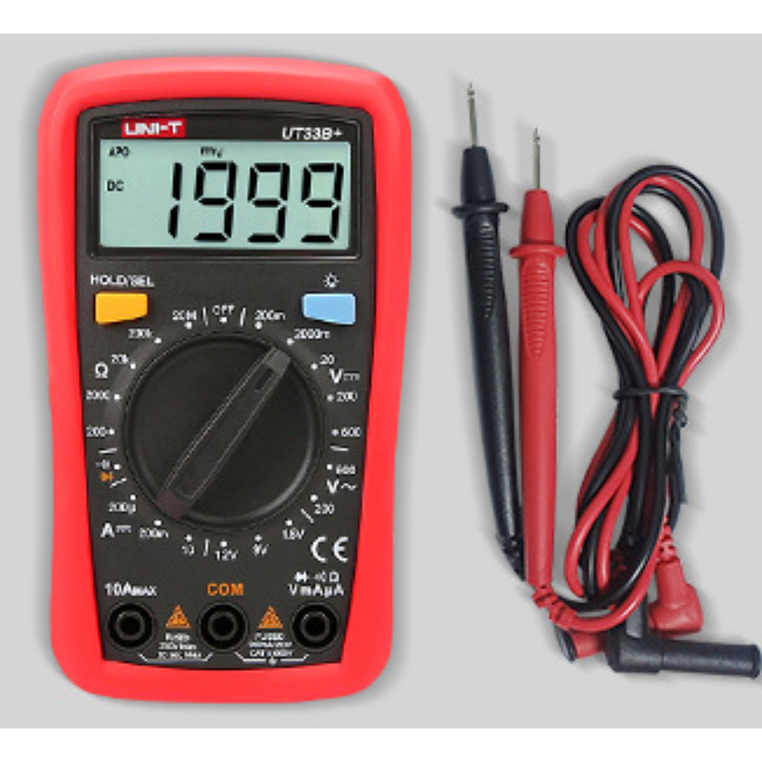 Multímetro Digital UNI-T UT33B+ Portátil de Alta Precisión CAT II 600V 3