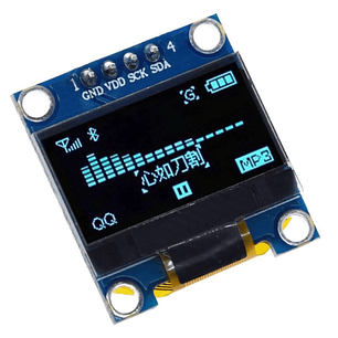 Pantalla OLED 0.96” Azul (SSD1315 / Nuevo – Soldado – Caja Plástica)