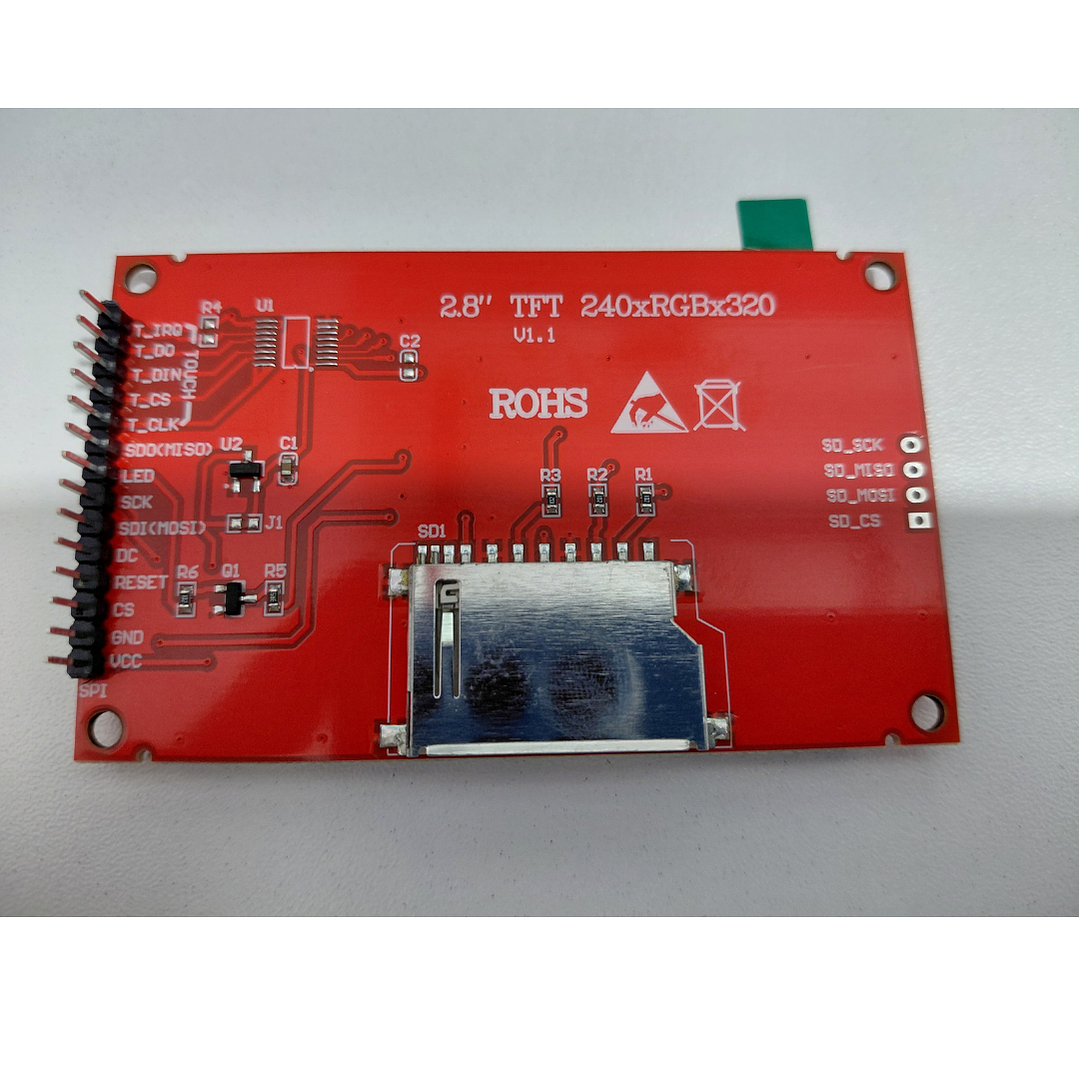 Display TFT LCD 2.8” SPI 320x240 ILI9341 a Color sin Touch Compatible Arduino 3